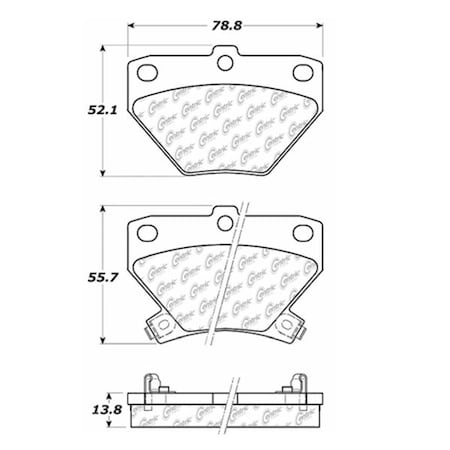 Centric Parts Posi-Quiet Ceramic Pad, 105.08230 105.08230